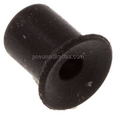 Flachsauger, P-Serie, Ø 7x1mm, CR (50A), schwarz