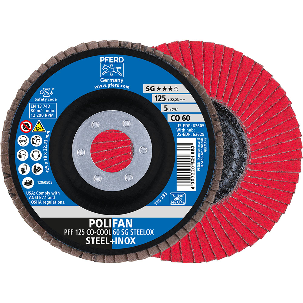 POLIFAN-Fächerscheiben PFF 125 CO-COOL 60 SG STEELOX