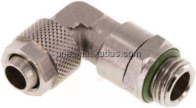 Winkel-Drehverschraubung G 1/4"-10x8mm, Messing vernickelt