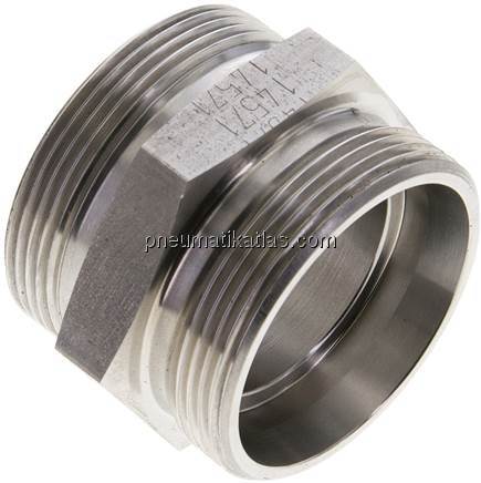 Gerade Schneidringverschraubung 42 L (M52x2), ohne Mutter & Schneidring, 1.4571