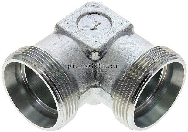 Winkel-Schneidringverschraubung 35 L (M45x2), ohne Mutter & Schneidring, Stahl v