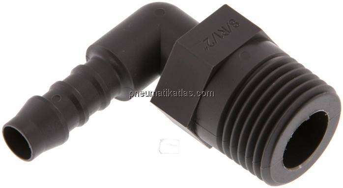 Winkel-Gewindetülle R 1/2"-8 (5/16")mm, PA 6