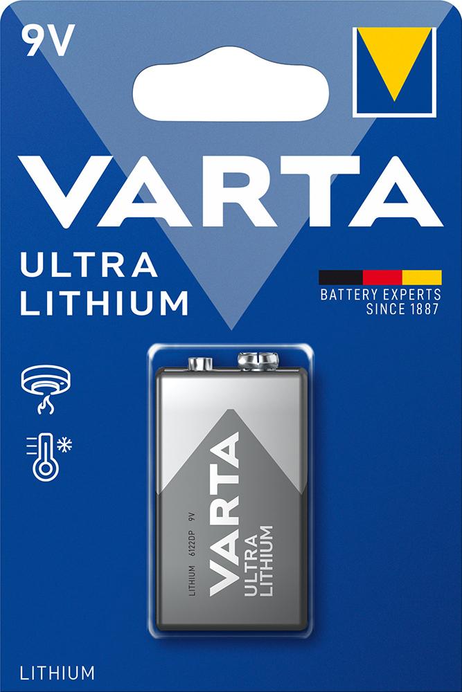 Batterie Professional Lithium 9V E-Block Blister a 1 Stück VARTA