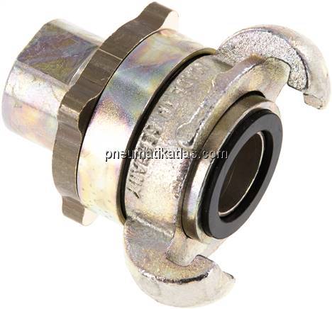 Sicherheits-Kompressorkuppl. G 1/2"(IG), Temperguss verzinkt