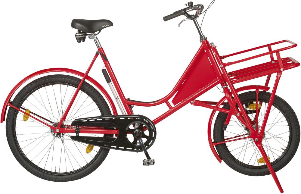 Lastenfahrrad Classic rot mit Lastenträger