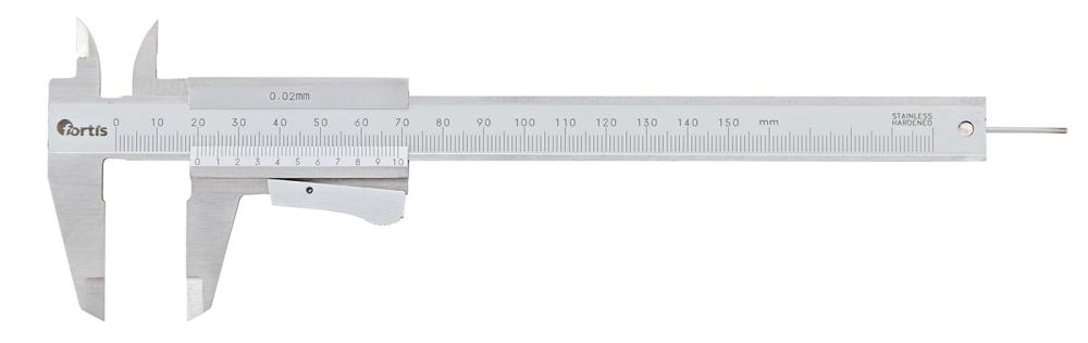 Taschenmessschieber Momentfestst. 150mm RT 1/50, 1/1000 FORTIS