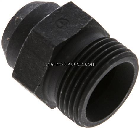 Gerade Anschweißverschraubung 20 S (M30x2), ohne Mutter & Schneidring, Stahl pho