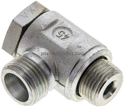 Winkel-Schwenkverschraubung G 3/8"-10 S (M18x1,5), ohne Mutter & Schneidring, St