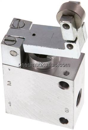 3/2-Wege (NC/NO) Ventil mit Leerrücklaufrolle, G 1/4"