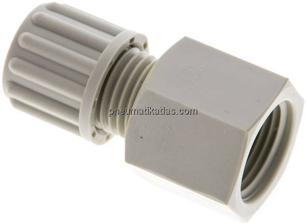 Aufschraub-Verschraubung G 3/8"-8x6mm, Polypropylen