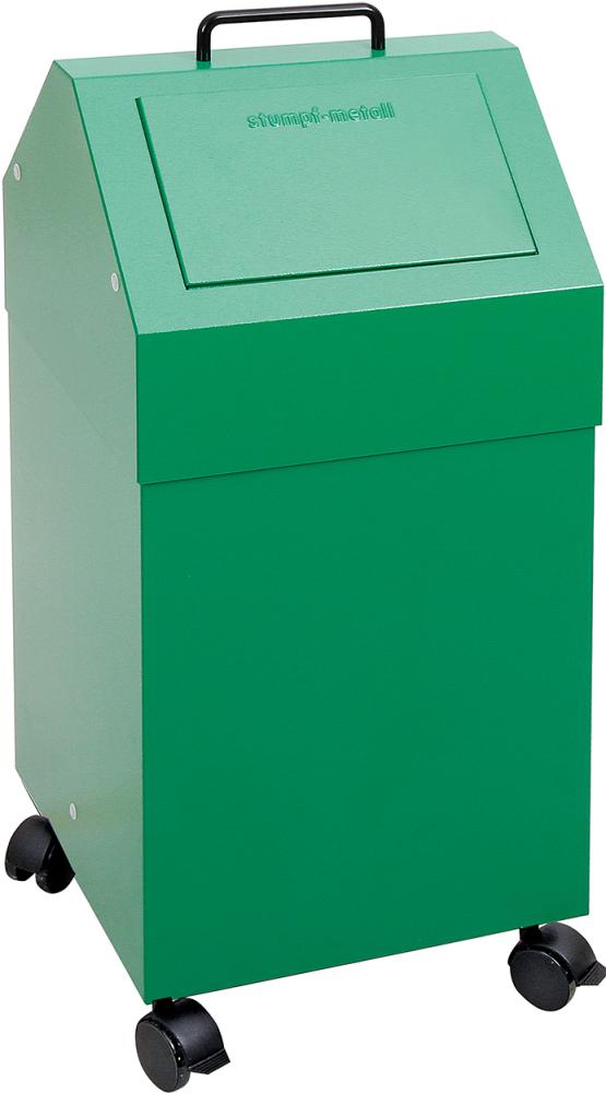 Wertstoffsammler 45 l mobil grün stumpf