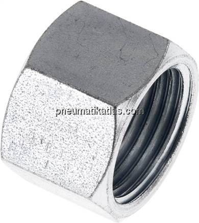 Überwurfmutter DN13, G 1/2", Bohrung 17,0mm, Stahl verz.