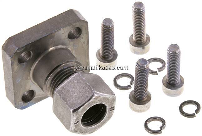 Gerade Flanschverschraubung Pumpenflansch LK 35, 12 L (M18x1,5)