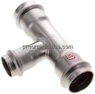Pressfitting, T-Stück, 28x22mm innen, 1.4404