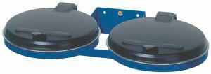 Abfallsammler doppelt blau Wandbef. KS-Deckel VAR