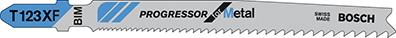 Stichsägeblatt T 123 XF Bosch VE à 5 Stück Progressor for Metal