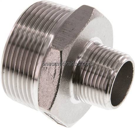 Doppelnippel R 1-1/2"-R 3/4", 1.4408