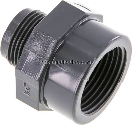 Reduziernippel G 3/4"(AG)-Rp 1"(IG), PVC-U
