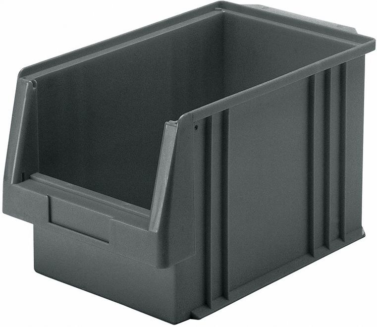 Sichtlagerkasten PLK 2a B213xT330xH200 mm grau LA-KA-PE