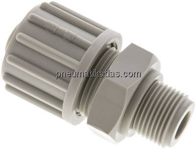 Gerade Verschraubung G 3/8"-16x10mm, Polypropylen