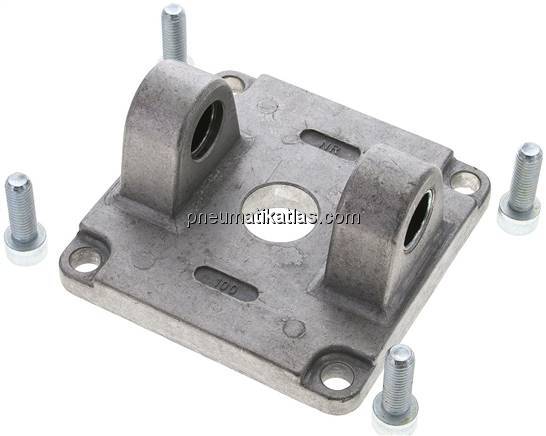 Gabelschwenkbefestigung für Kompaktzylinder 100 mm