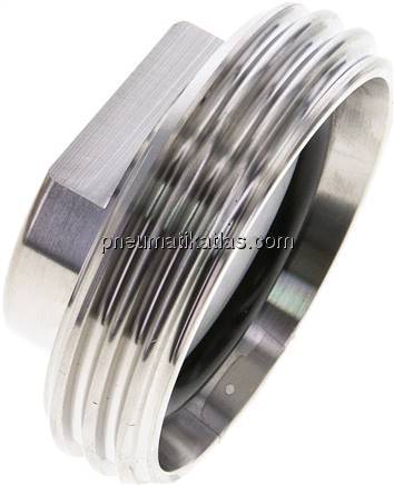 Blindgewindestutzen (Milchgewinde) Rd 58 x 1/6", 1.4404