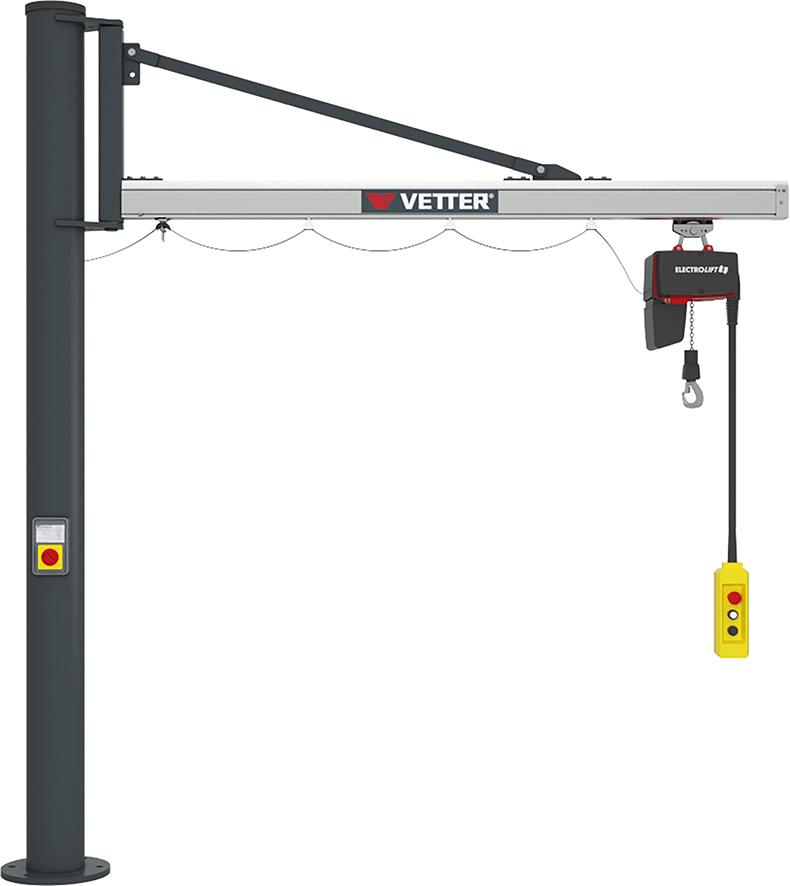 Säulen-Schwenkkran US 500 kg 4895 mm m.E-Zug