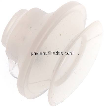 Balgsauger, 1,5-fach, P-Serie, Ø 33x9mm, Silikon (50A), transparent