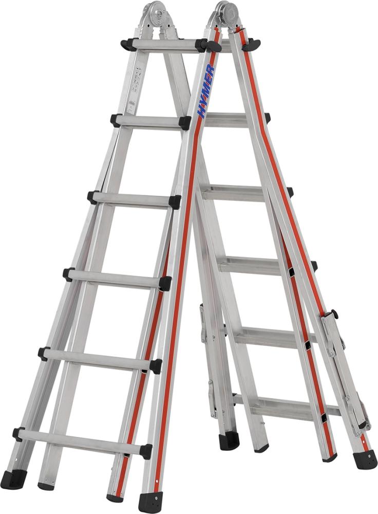 Teleskopleiter 4x6 Sprossen AH 6,70m