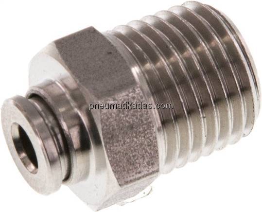 Gerader Steckanschluss R 1/4"-4mm, IQS-Edelstahl