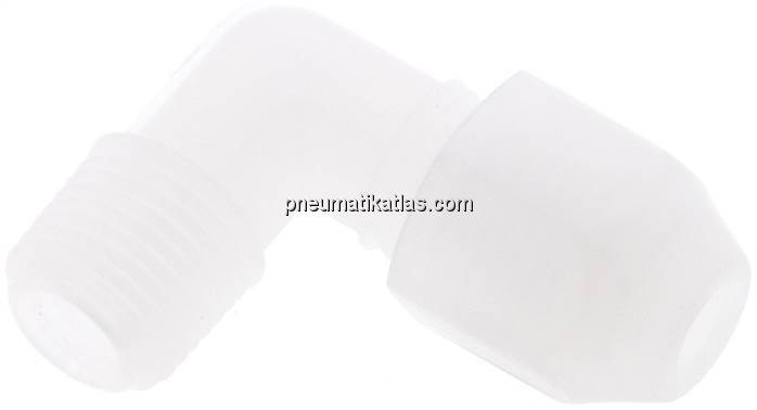 Winkel-Verschraubung R 1/8"-4x2mm, Polypropylen