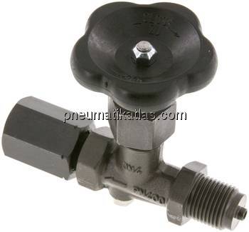 Manometer-Absperrventil G 1/2" Spannmuffe - Zapfen,Stahl