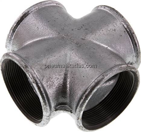 Kreuzstück Rp 2-1/2" (IG), Temperguss verzinkt