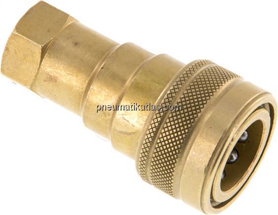 Hydraulikkupplung ISO 7241-1B, Muffe, G 3/8"(IG),Messing