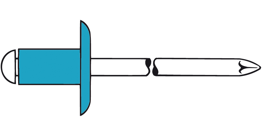Blindniete A2-Edelstahl Großkopf 4,8 x 30 K 15