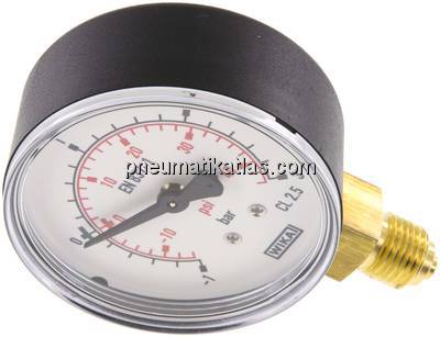 Manometer senkrecht (KU/Ms), 63mm, -1 bis 3 bar, G 1/4"
