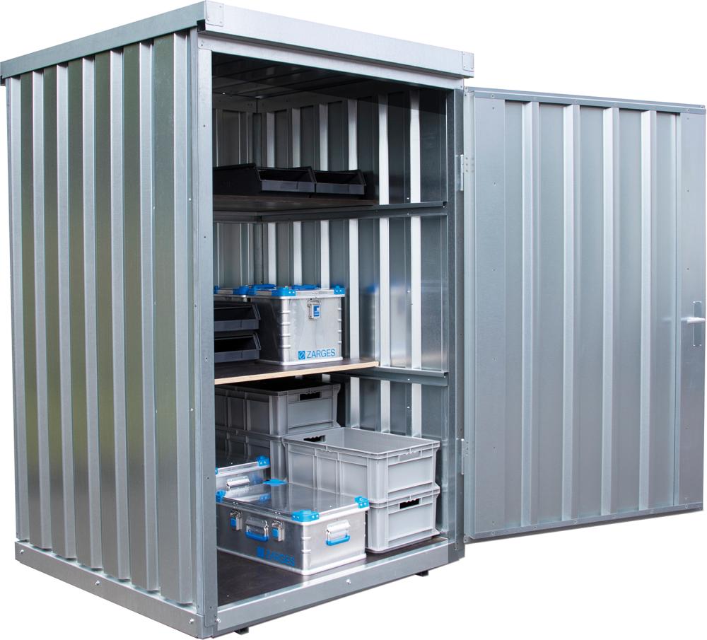 FLADAFI Magazinbox MB 8 verzinkt, montiert montiert, mit Boden mit Holzfussboden