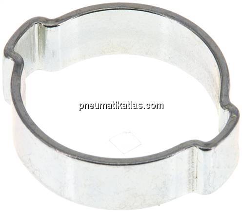 2-Ohr-Schlauchschelle 24 - 28mm, Stahl verzinkt (W1)