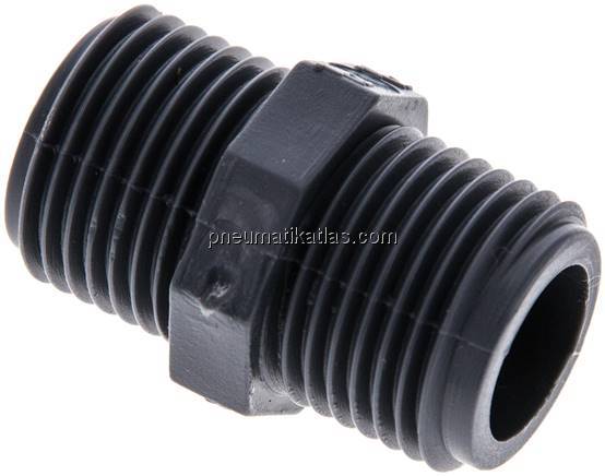 Doppelnippel G 1/2"-G 1/2", Polypropylen