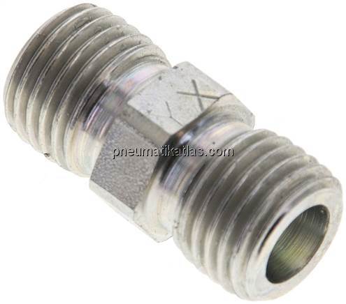 Gerade Schneidringverschraubung 6 S (M14x1,5), ohne Mutter & Schneidring, Stahl 