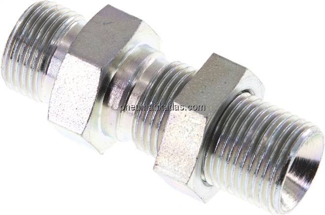 Schottnippel, 60°-Kegel G 3/8", Stahl verzinkt