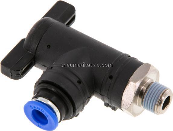 Winkel-Absperrhahn R 1/8"-6mm, IQS-Standard