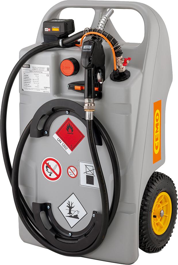 Dieseltrolley 100 Liter mit Akku und Ladegerät CENTRI SP 30, 18 V