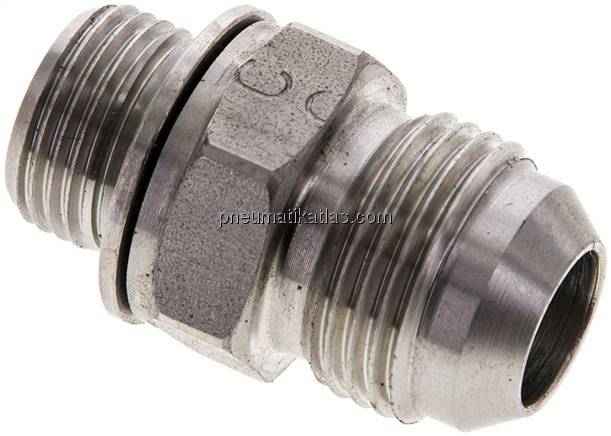 Doppelnippel M 18x1,5-UNF 7/8"-14(JIC), V4A