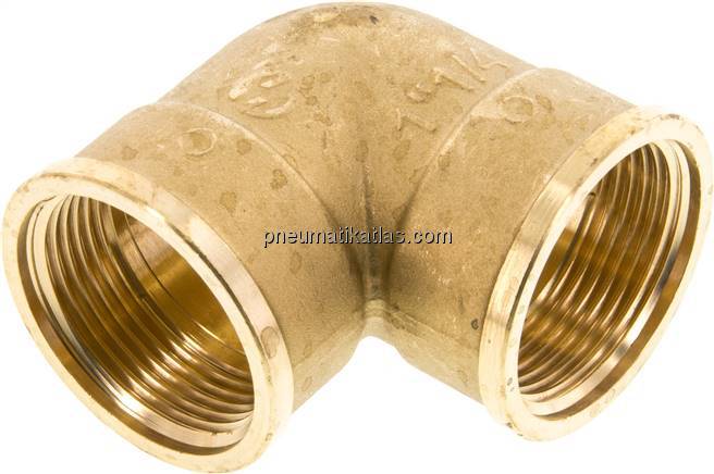 90°-Winkel G 1-1/4" (IG), Messing