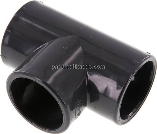 Klebemuffen-T-Stück, PVC-U, 50mm