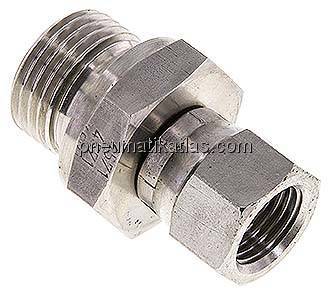 Einstellb. Einschraubverschr. UNF 9/16"-18(IG)-G 1/2"(AG)