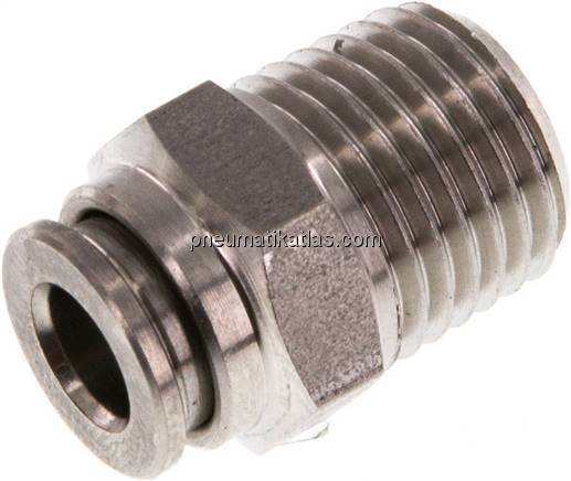 Gerader Steckanschluss R 1/4"-6mm, IQS-Edelstahl