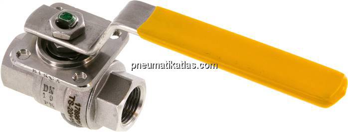 Edelstahl-Kugelhahn, DVGW, Rp 3/8", -0,9 bis 100bar
