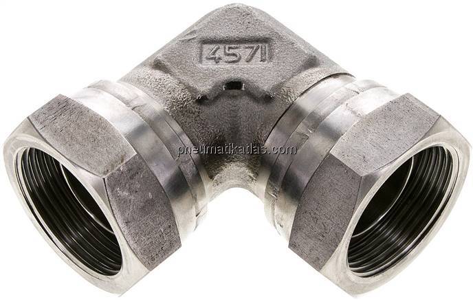 90°-Winkelverschraubung,60°Konus G 1-1/4" (IG), V4A